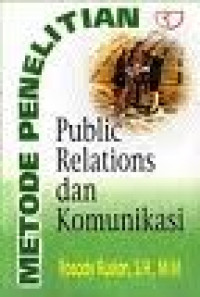 Metode penelitian : public relations dan komunikasi
